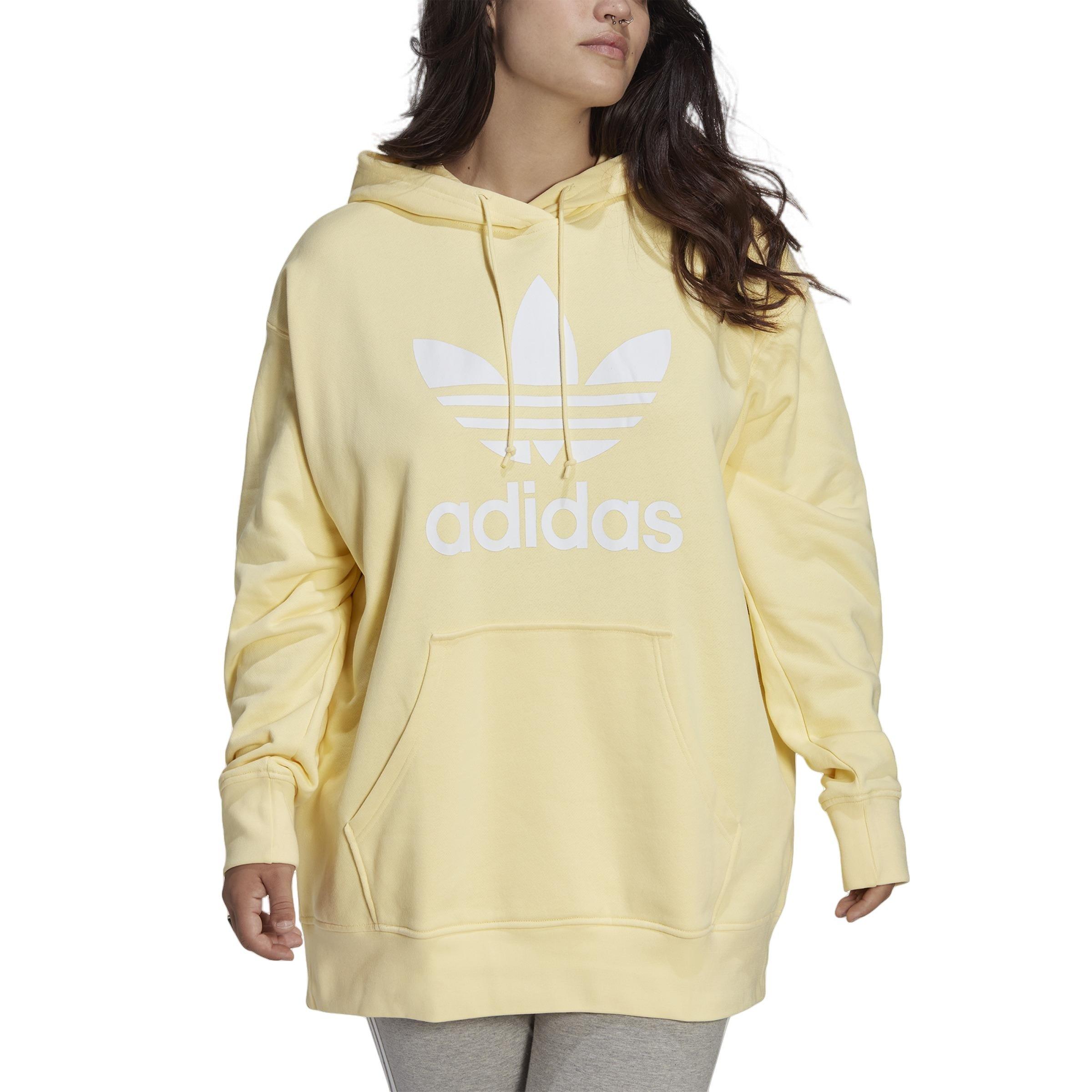 Adidas trefoil hoodie ice yellow best sale