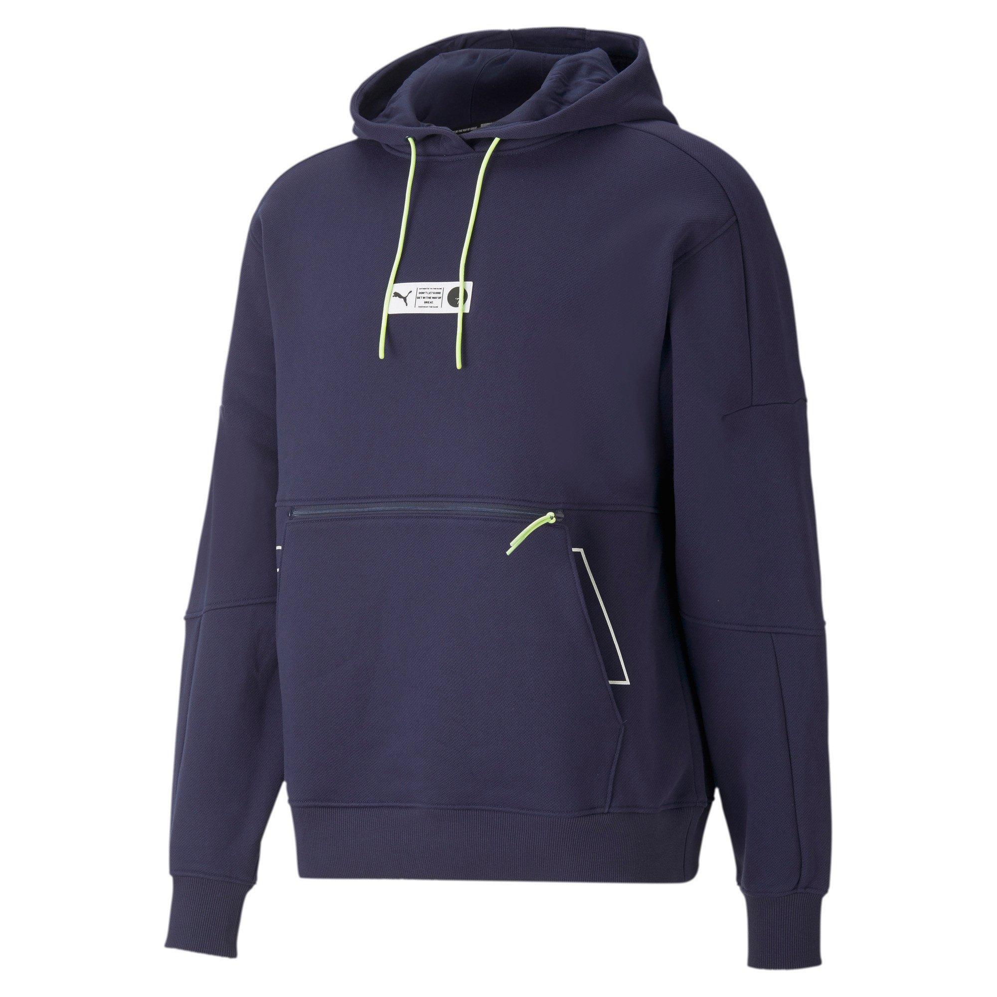 PUMA Men's Parquet Hoodie - NAVY Thumbnail View 1