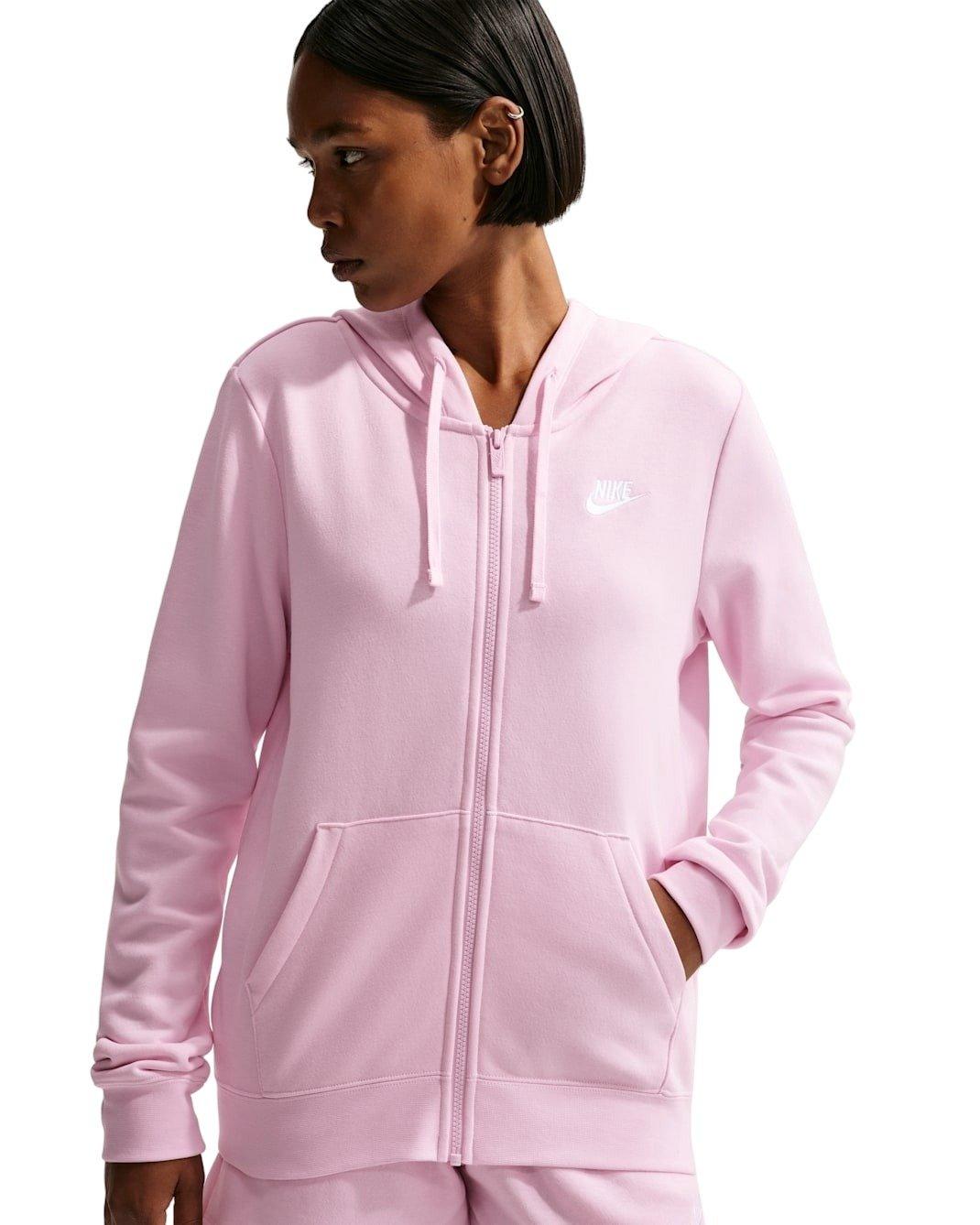 Nike Women's Sportswear Club Fleece Full-Zip Jacket - Pink - PINK Thumbnail View 1