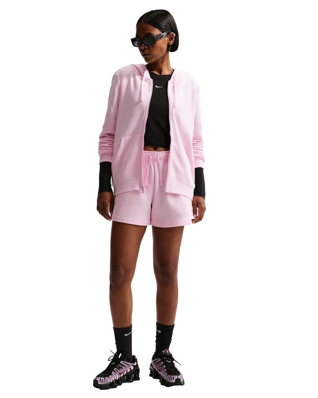 Nike Women's Sportswear Club Fleece Full-Zip Jacket - Pink - PINK Thumbnail View 4