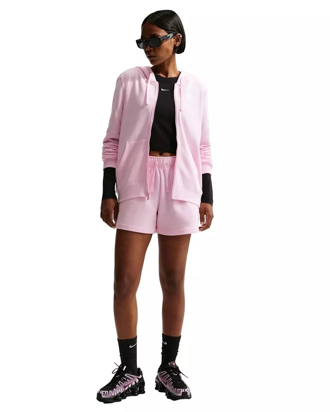 Nike Women's Sportswear Club Fleece Full-Zip Jacket - Pink - PINK