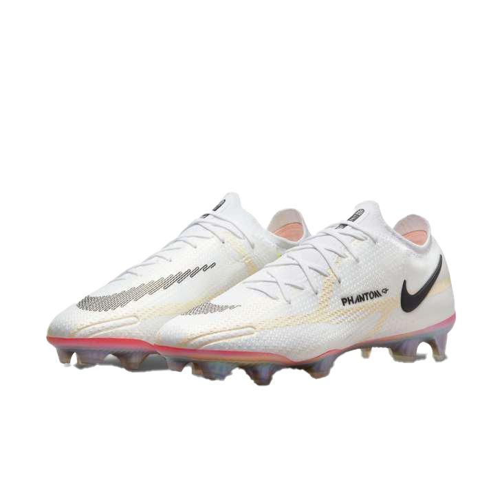 Nike Phantom GT2 Elite "White/Black" Firm Ground Men's Soccer Cleat - WHITE Thumbnail View 3