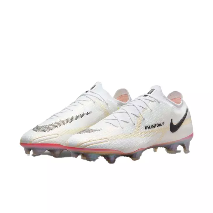 Nike Phantom GT2 Elite "White/Black" Firm Ground Men's Soccer Cleat - WHITE