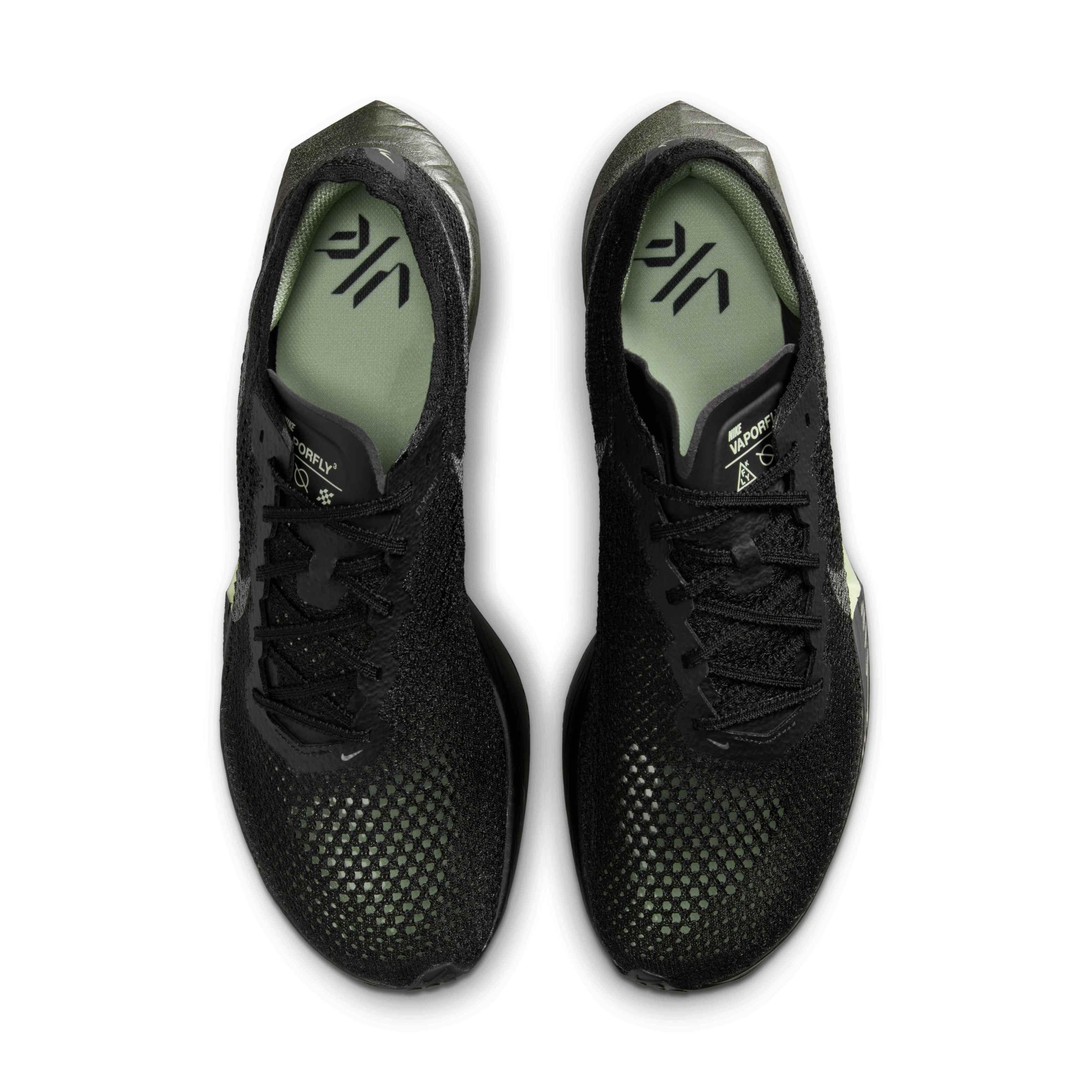Nike Vaporfly 3 "Black/Olive Aura/Metallic Medium Ash" Men's Running Shoe - BLACK/OLIVE/MD ASH Thumbnail View 4