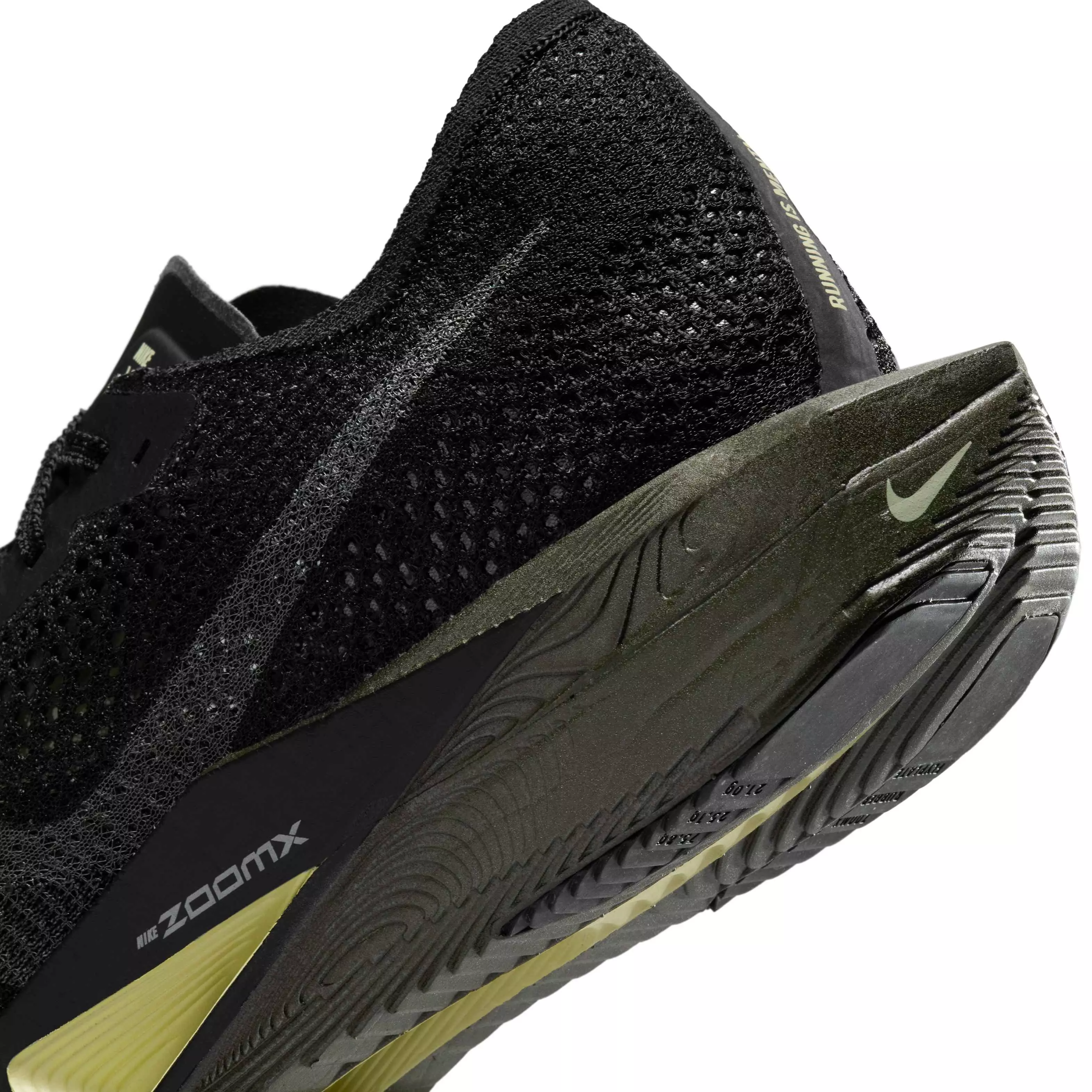Nike Vaporfly 3 "Black/Olive Aura/Metallic Medium Ash" Men's Running Shoe - BLACK/OLIVE/MD ASH