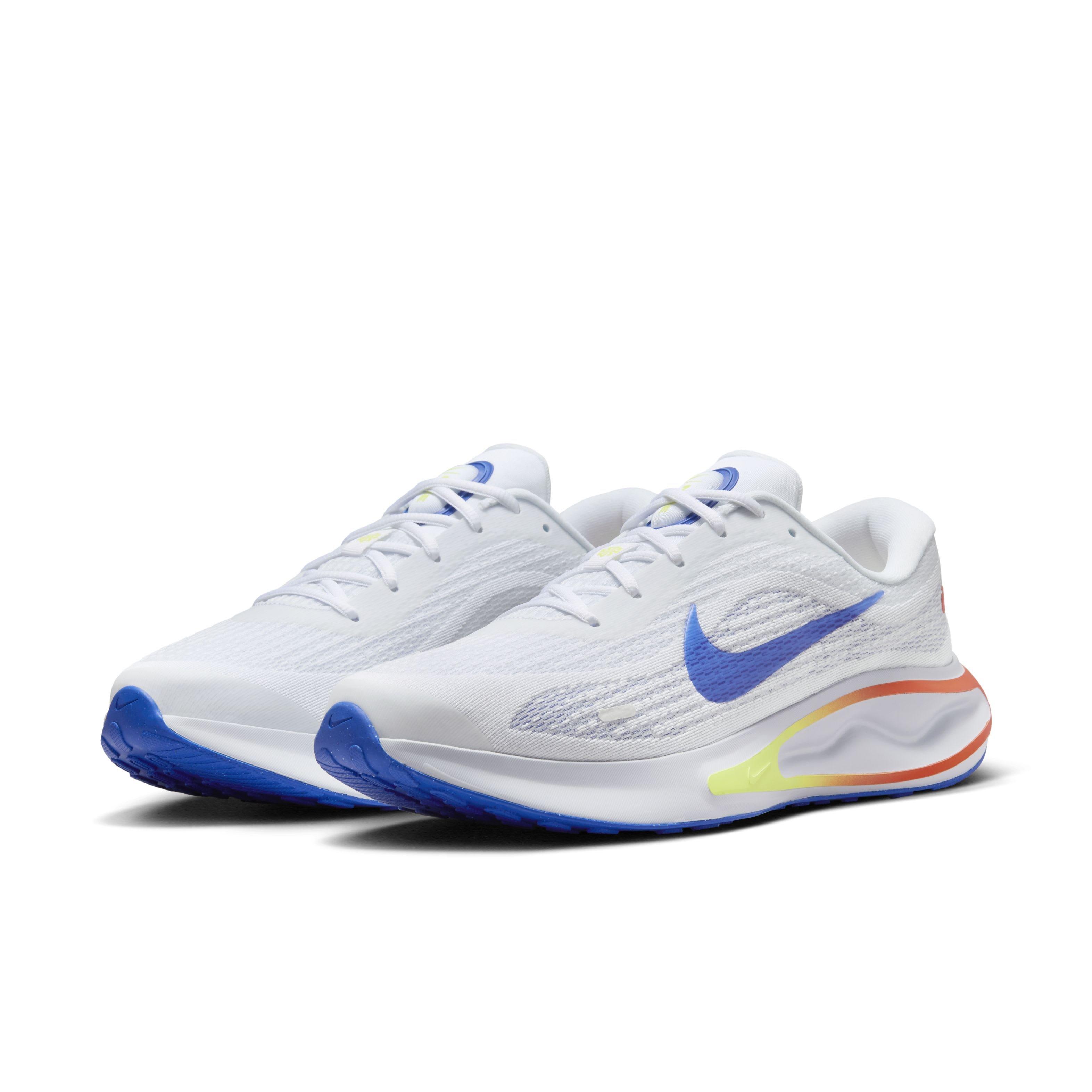 Nike Journey Run "Football Grey/White/Light Wild Mango/Racer Blue" Men's Running Shoe - GREY/WHITE/LT MANGO/BLUE Thumbnail View 3