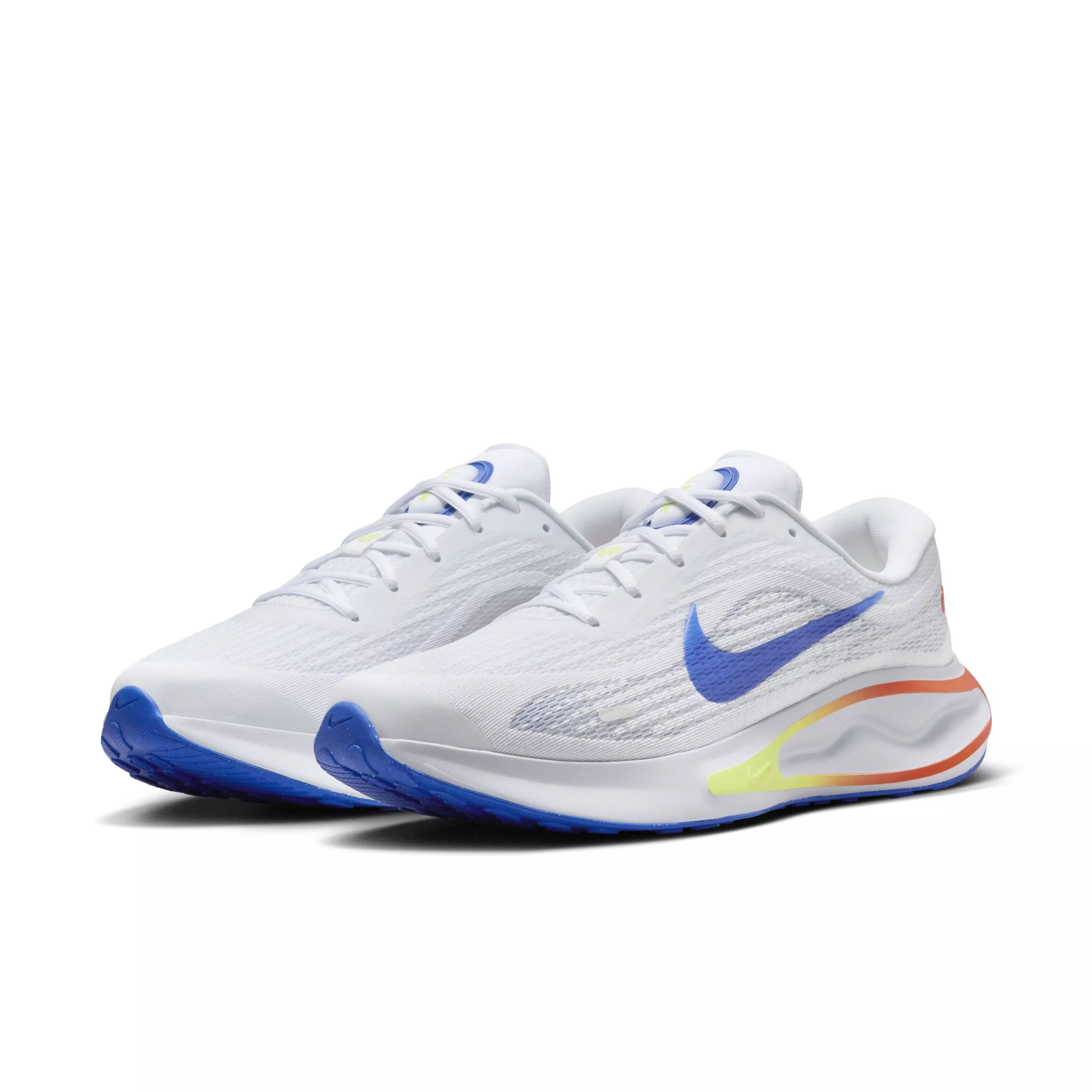 Nike Journey Run "Football Grey/White/Light Wild Mango/Racer Blue" Men's Running Shoe - GREY/WHITE/LT MANGO/BLUE