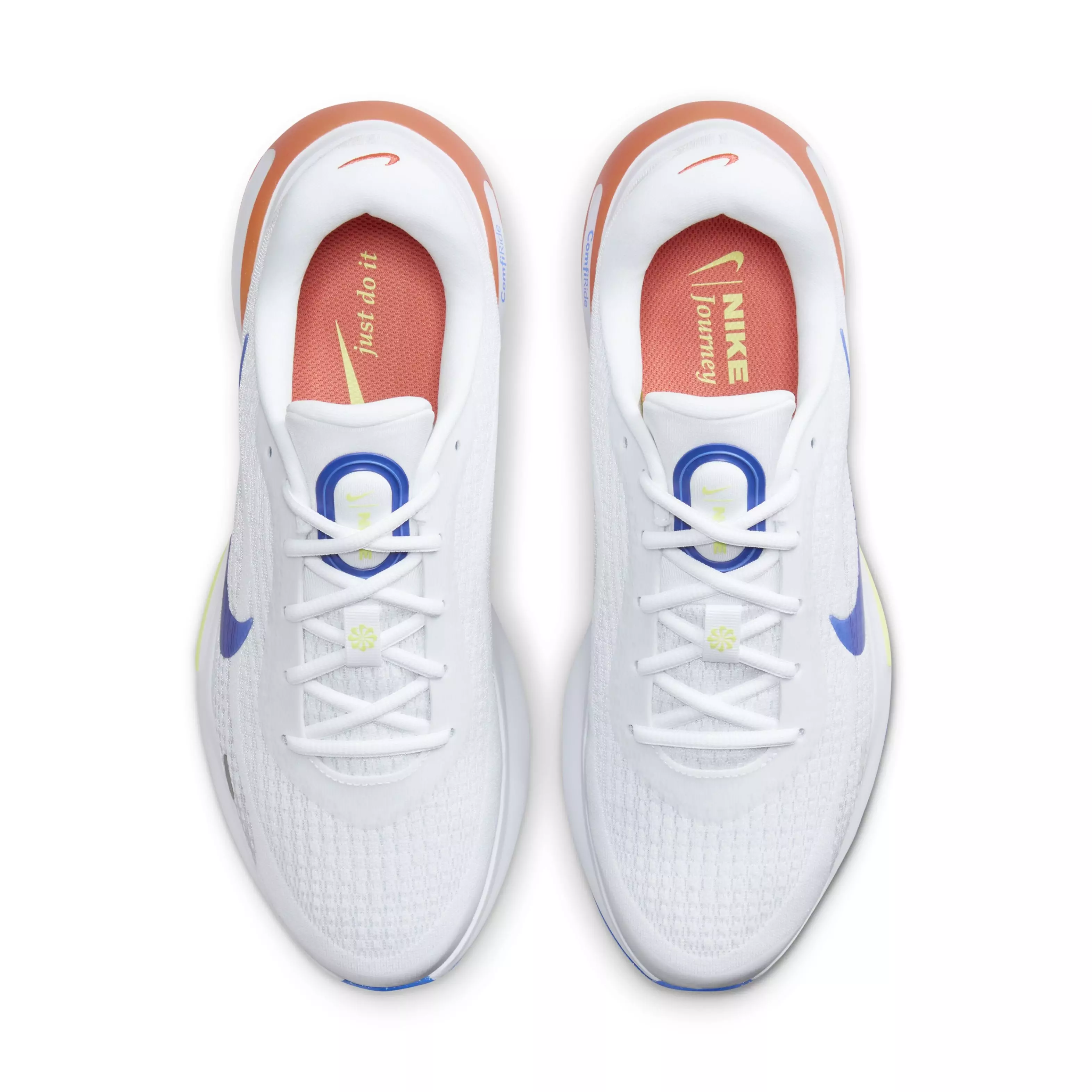 Nike Journey Run "Football Grey/White/Light Wild Mango/Racer Blue" Men's Running Shoe - GREY/WHITE/LT MANGO/BLUE
