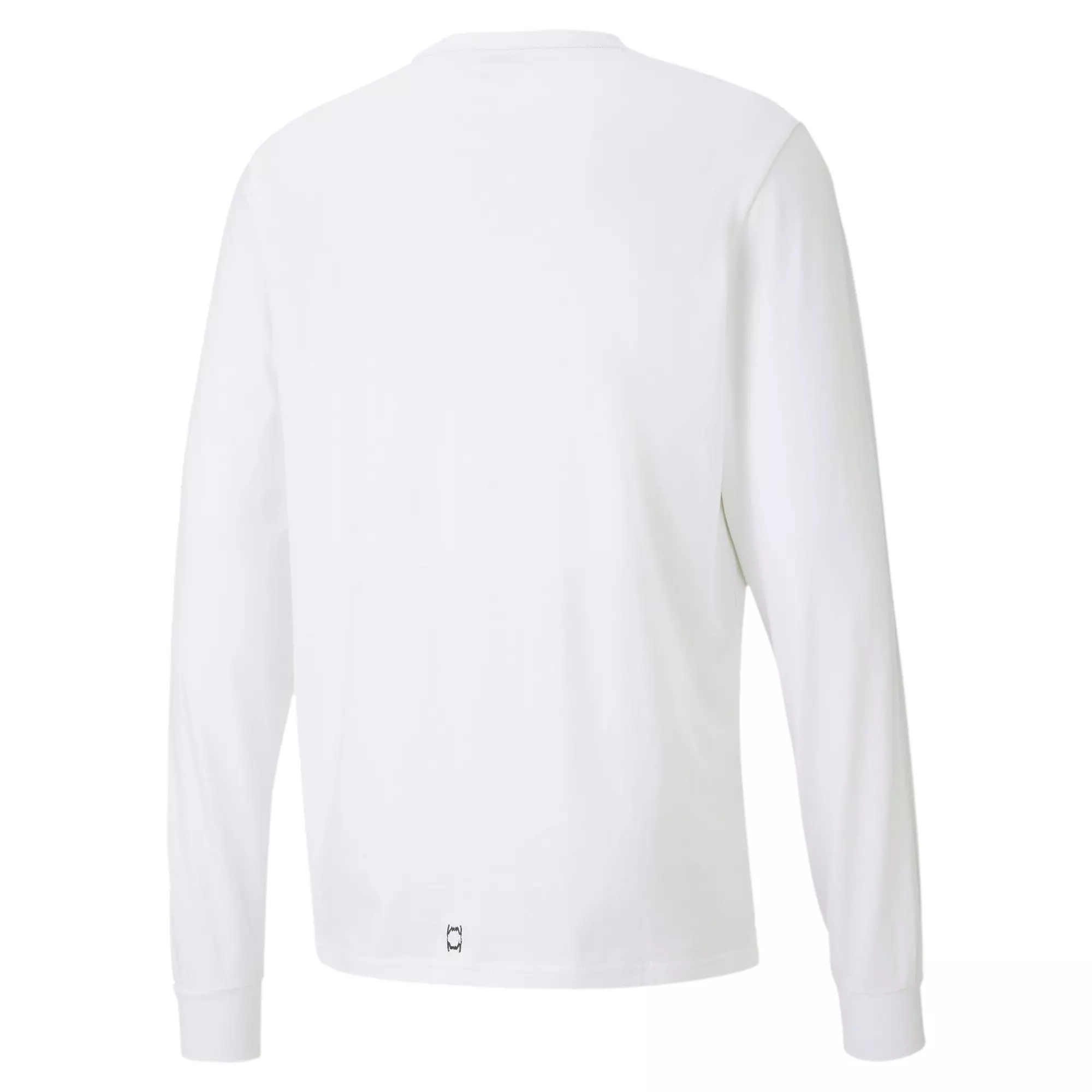 PUMA Men's Parquet Graphic Long Sleeve T-Shirt - WHITE/BLACK