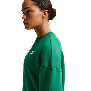 Nike Women's Sportswear Club Fleece Loose Crew-Neck Sweatshirt -Green