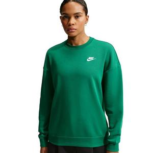 Nike Women's Sportswear Club Fleece Loose Crew-Neck Sweatshirt -Green