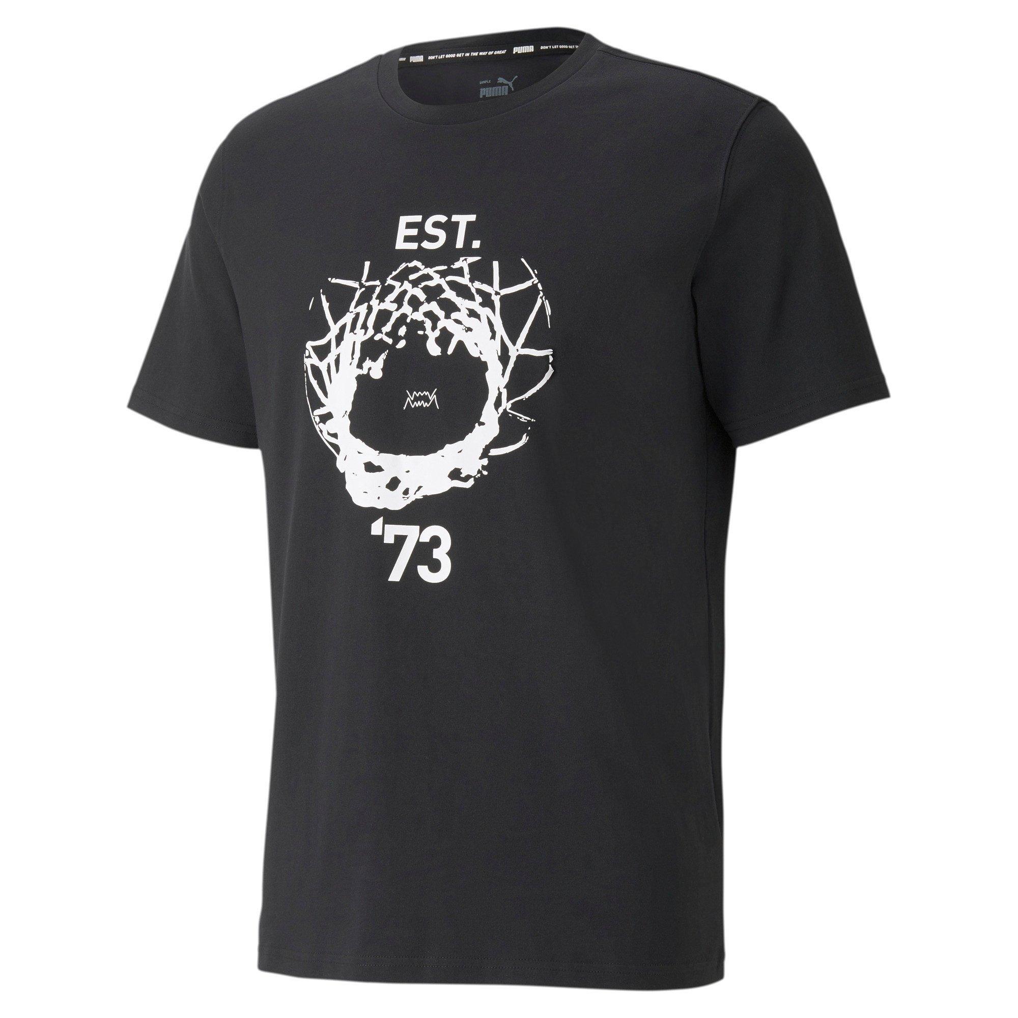 PUMA Men's Parquet Street Graphic Tee - BLACK Thumbnail View 1