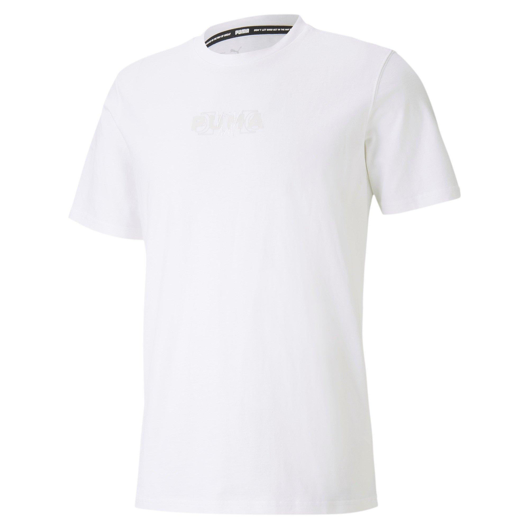 PUMA Men's Parquet Street Graphic Tee - WHITE Thumbnail View 1