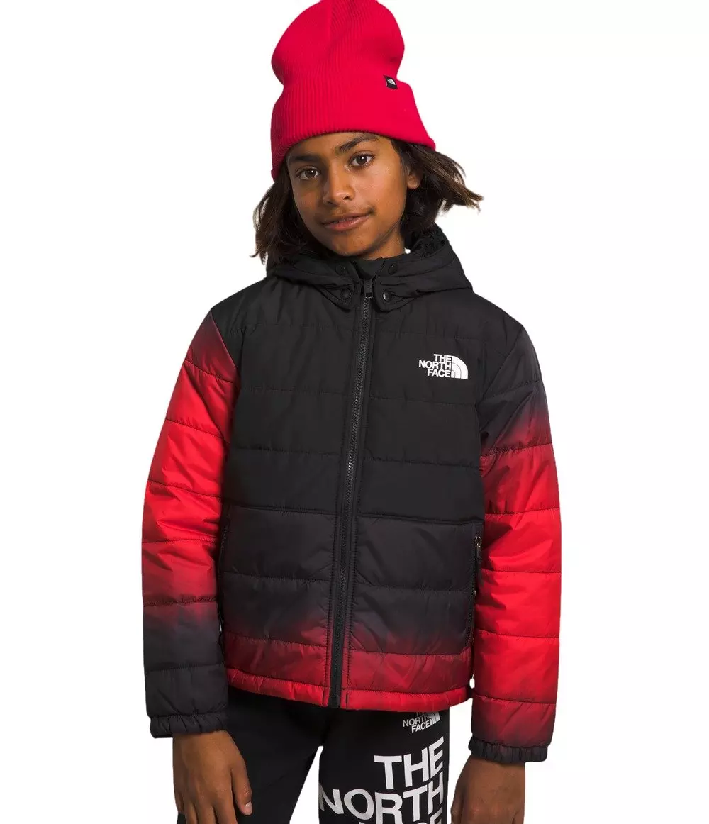 The North Face Boys’ Reversible Mt Chimbo Full-Zip Hooded Jacket -Black/Red - BLACK/RED