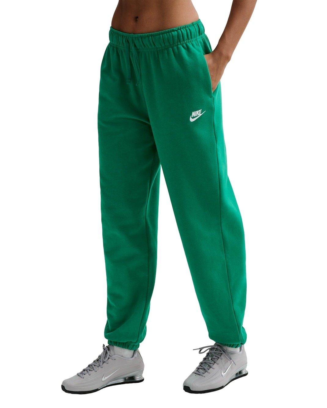 Nike Women's Sportswear Club Fleece Mid-Rise Oversized Sweatpants - Green - GREEN Thumbnail View 1