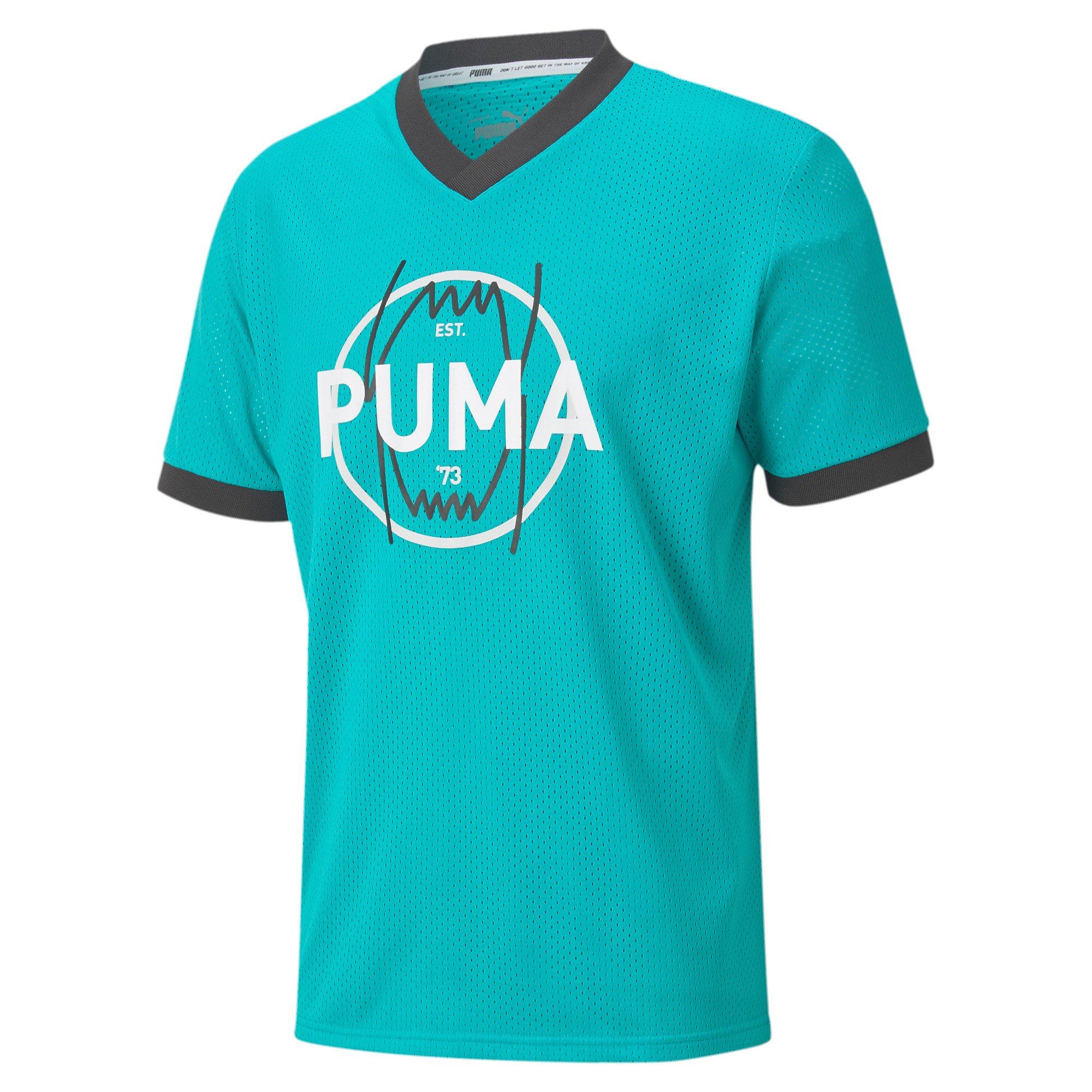 PUMA Men's Parquet Vintage Jersey - GREEN Thumbnail View 1