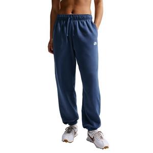 Nike Women's Sportswear Club Fleece Mid-Rise Oversized Sweatpants -Navy