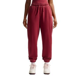 Nike Women's Sportswear Club Fleece Mid-Rise Oversized Sweatpants -Crimson