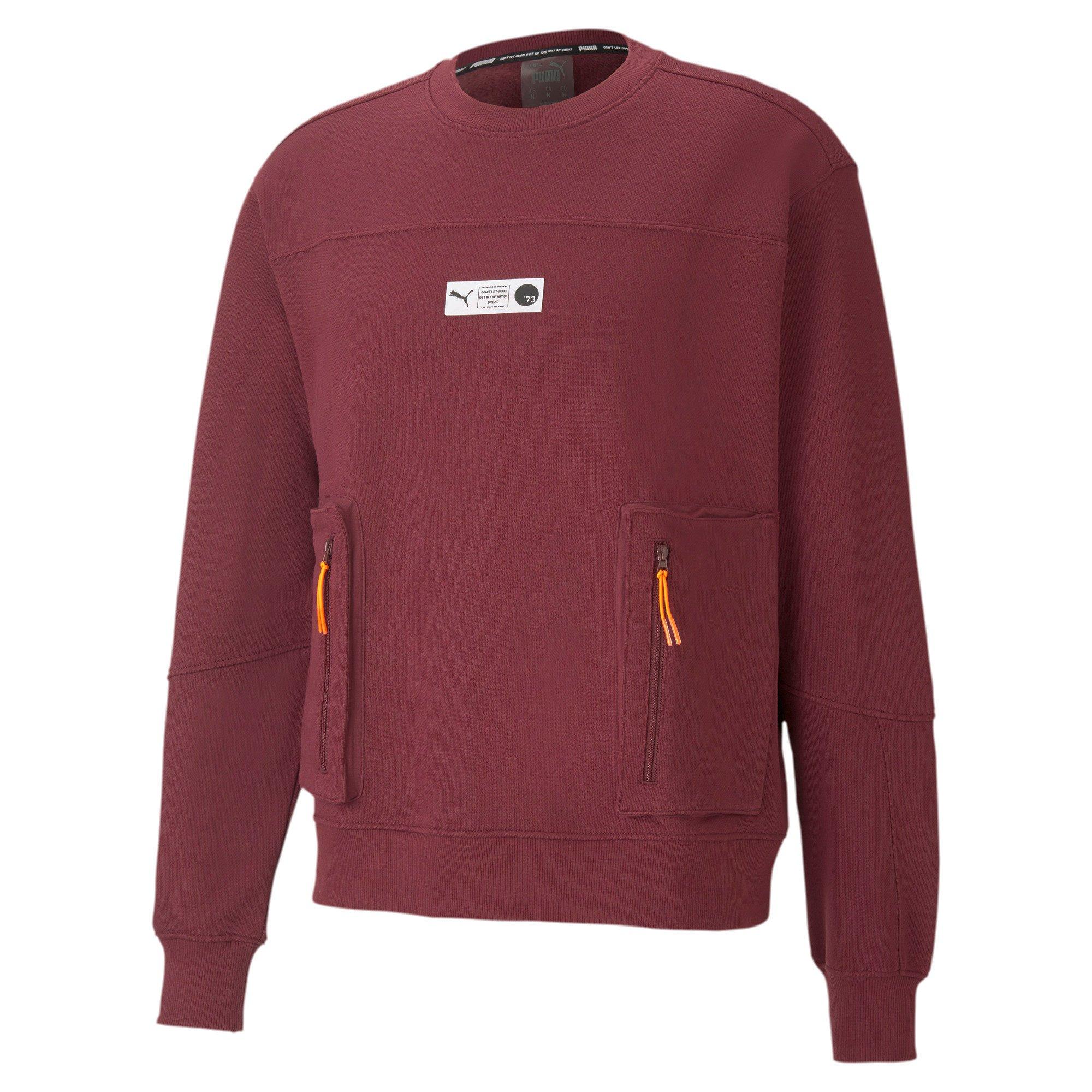 Burgundy puma online sweatshirt