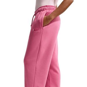 Nike Women's Sportswear Club Fleece Mid-Rise Oversized Sweatpants -Pink