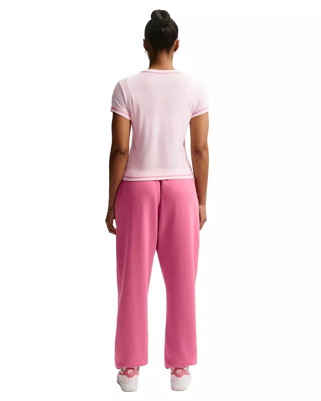 Nike Women's Sportswear Club Fleece Mid-Rise Oversized Sweatpants - Pink - PINK