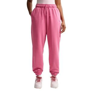 Nike Women's Sportswear Club Fleece Mid-Rise Oversized Sweatpants -Pink