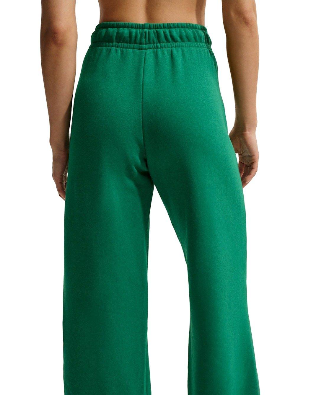 Nike Women's Sportswear Club Fleece Mid-Rise Wide-Leg Sweatpants -Green - GREEN Thumbnail View 2