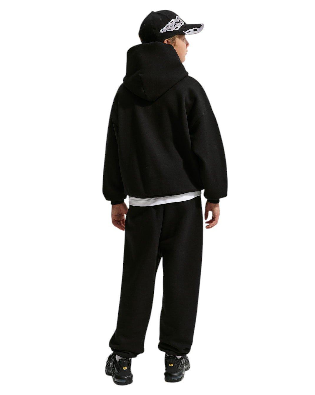 Nike Big Kids' Solo Swoosh Fleece Cuffed Pants - Black - BLACK