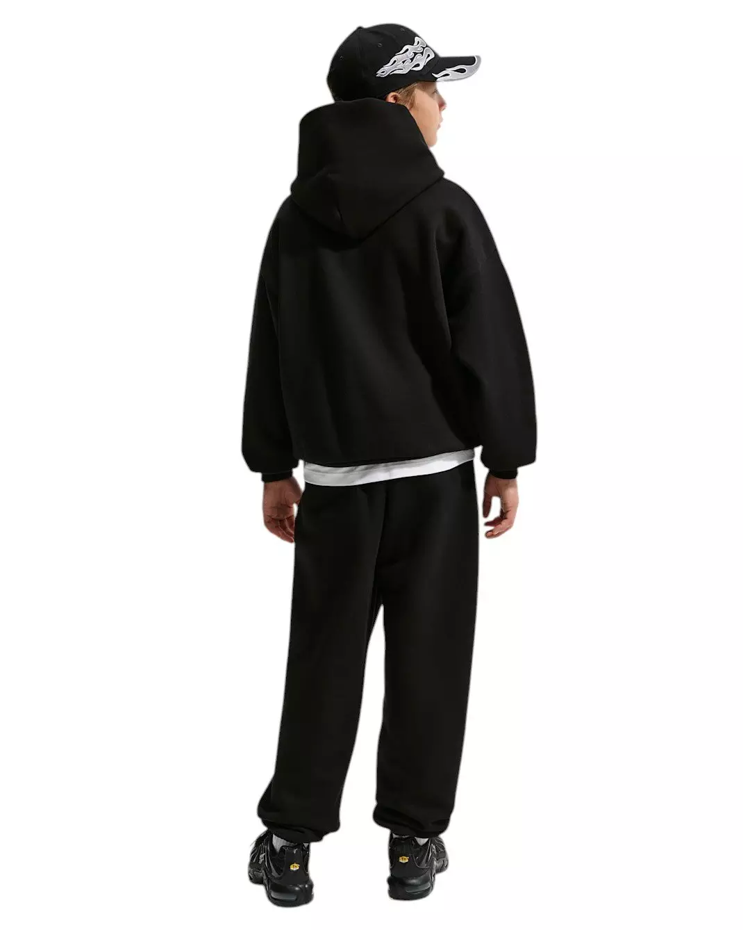 Nike Big Kids' Solo Swoosh Fleece Cuffed Pants - Black - BLACK