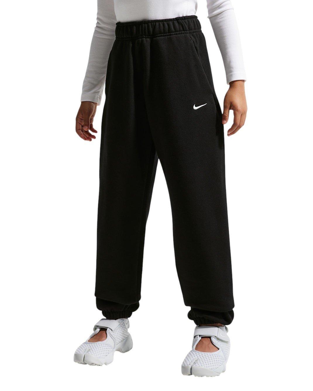 Nike Big Kids' Solo Swoosh Fleece Cuffed Pants - Black - BLACK