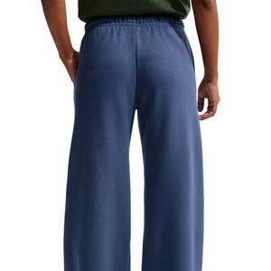 Nike Women's Sportswear Club Fleece Mid-Rise Wide-Leg Sweatpants -Navy