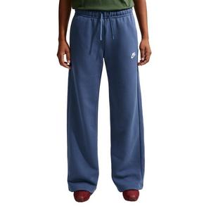 Nike Women's Sportswear Club Fleece Mid-Rise Wide-Leg Sweatpants -Navy
