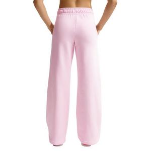 Nike Women's Sportswear Club Fleece Mid-Rise Wide-Leg Sweatpants -Pink
