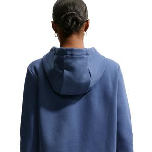 Nike Women's Sportswear Club Fleece Graphic Pullover Hoodie -Navy/White