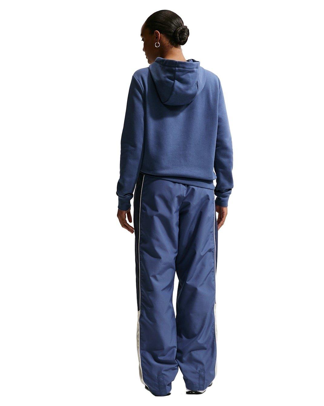 Nike Women's Sportswear Club Fleece Graphic Pullover Hoodie - Navy/White - NAVY/WHITE Thumbnail View 5