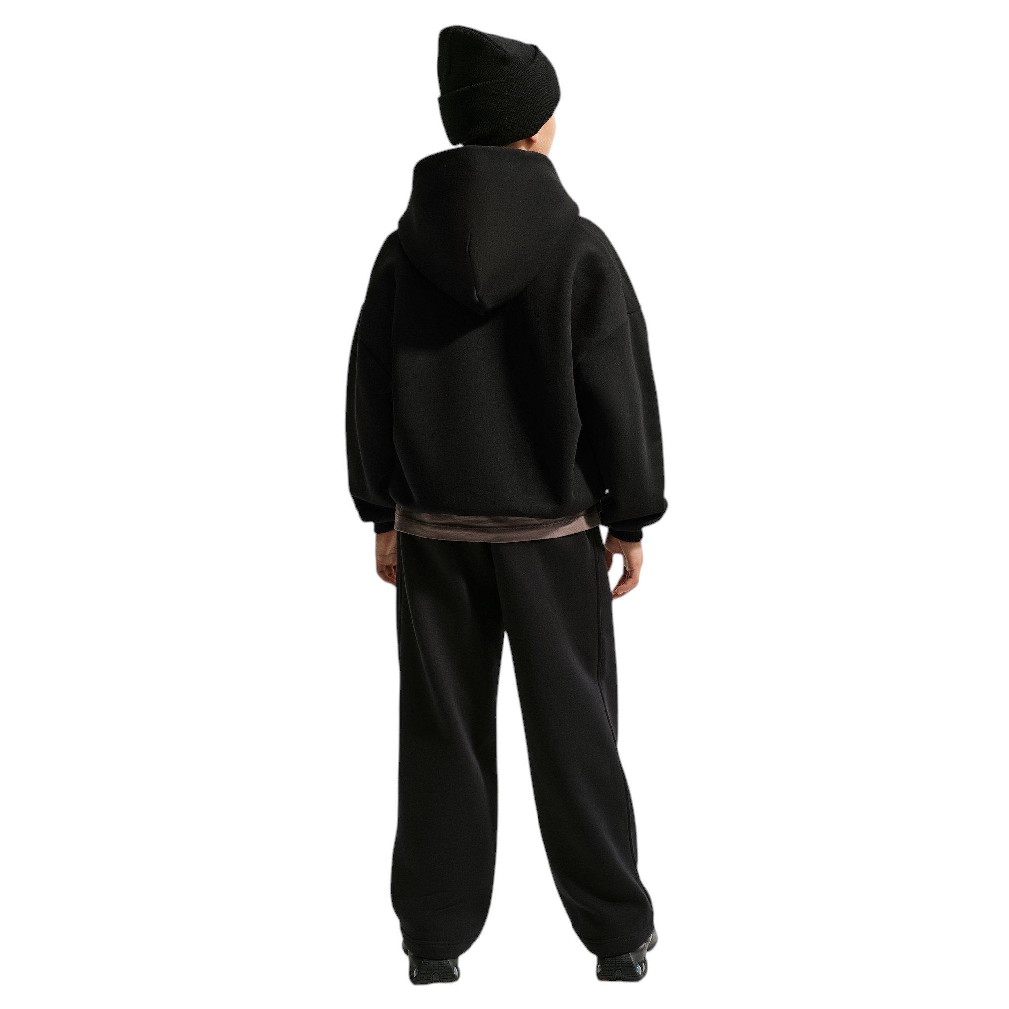 Nike Big Kids' Sportswear Solo Swoosh Full-Zip Hooded Jacket - Black - BLACK