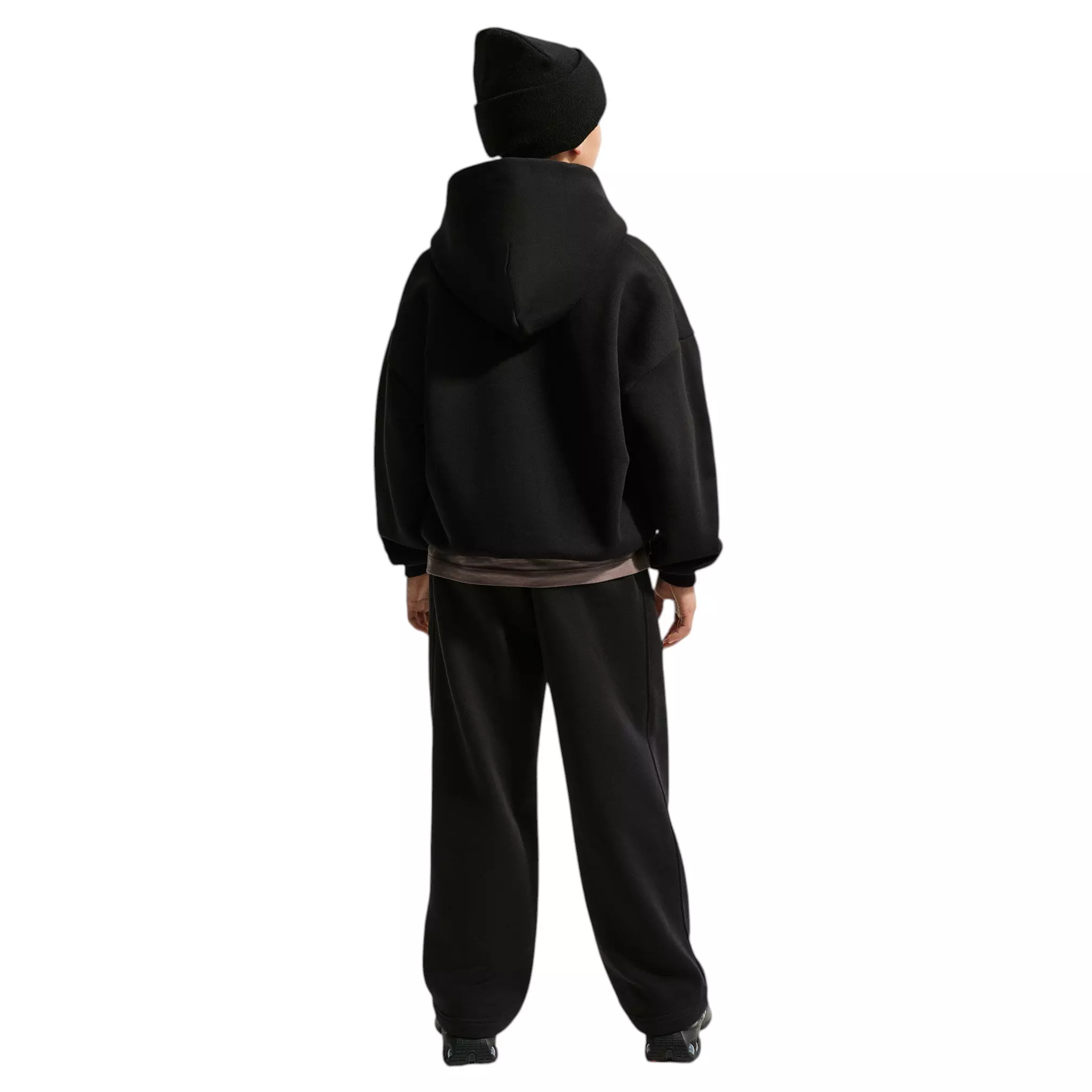 Nike Big Kids' Sportswear Solo Swoosh Full-Zip Hooded Jacket - Black - BLACK