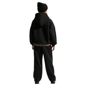 Nike Big Kids' Sportswear Solo Swoosh Full-Zip Hooded Jacket - Black - BLACK