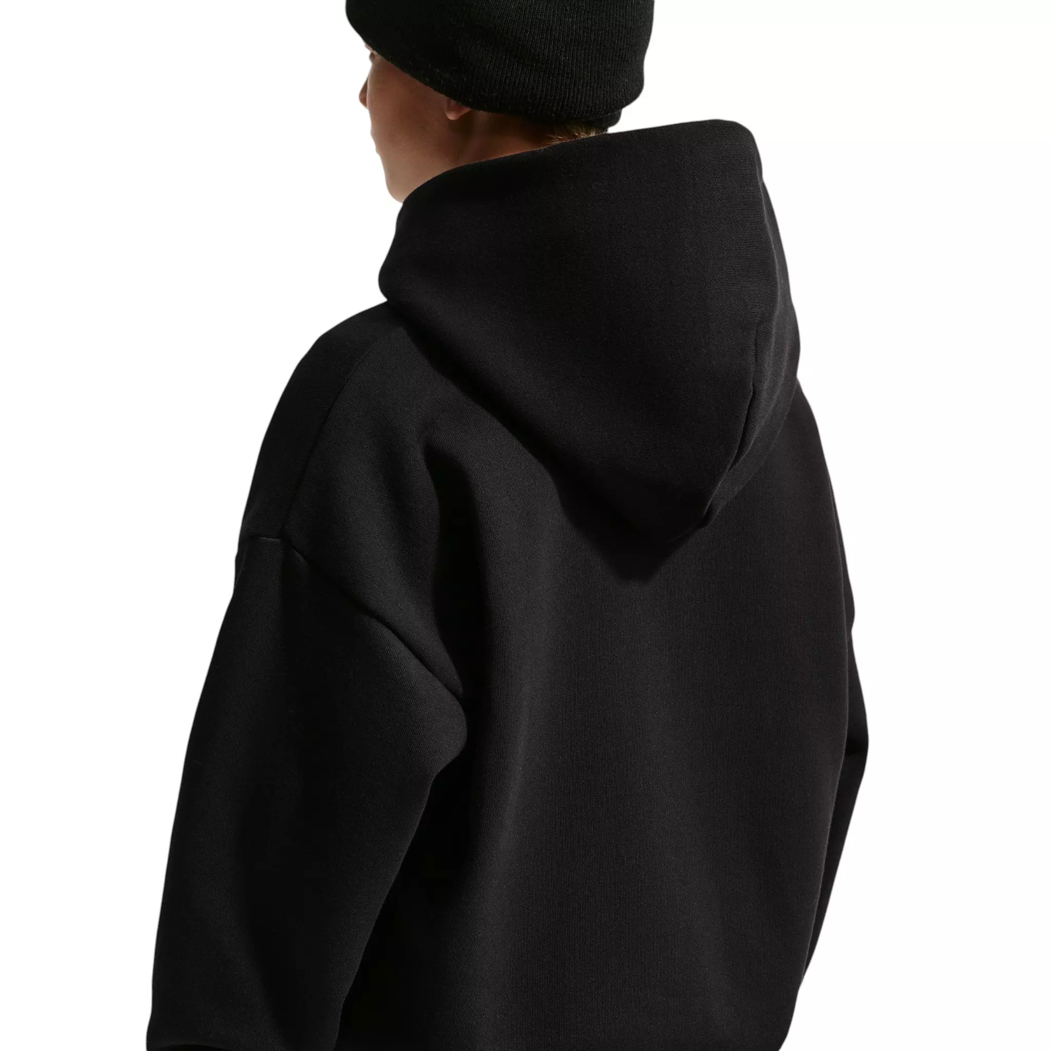 Nike Big Kids' Sportswear Solo Swoosh Full-Zip Hooded Jacket - Black - BLACK