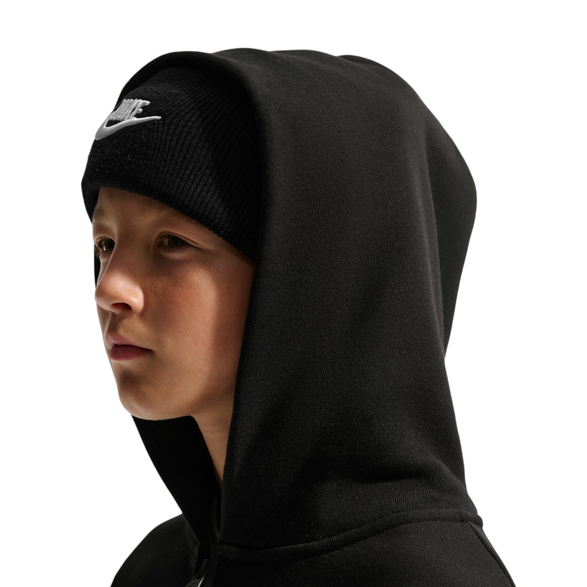 Nike Big Kids' Sportswear Solo Swoosh Full-Zip Hooded Jacket - Black - BLACK