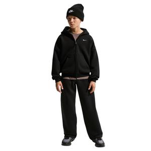 Nike Big Kids' Sportswear Solo Swoosh Full-Zip Hooded Jacket - Black - BLACK