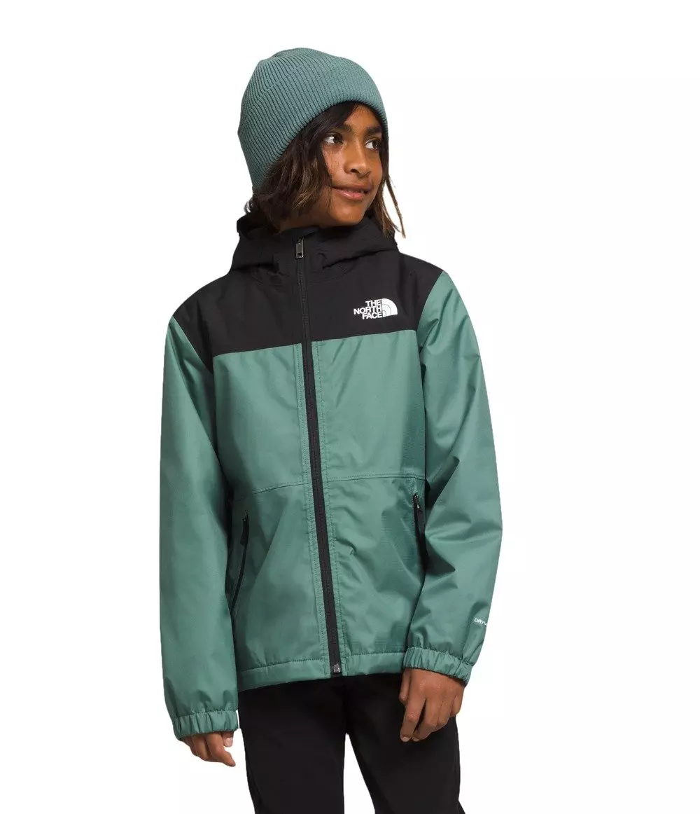 The North Face Boys’ Warm Storm Rain Jacket -Dk Sage - DK GREEN