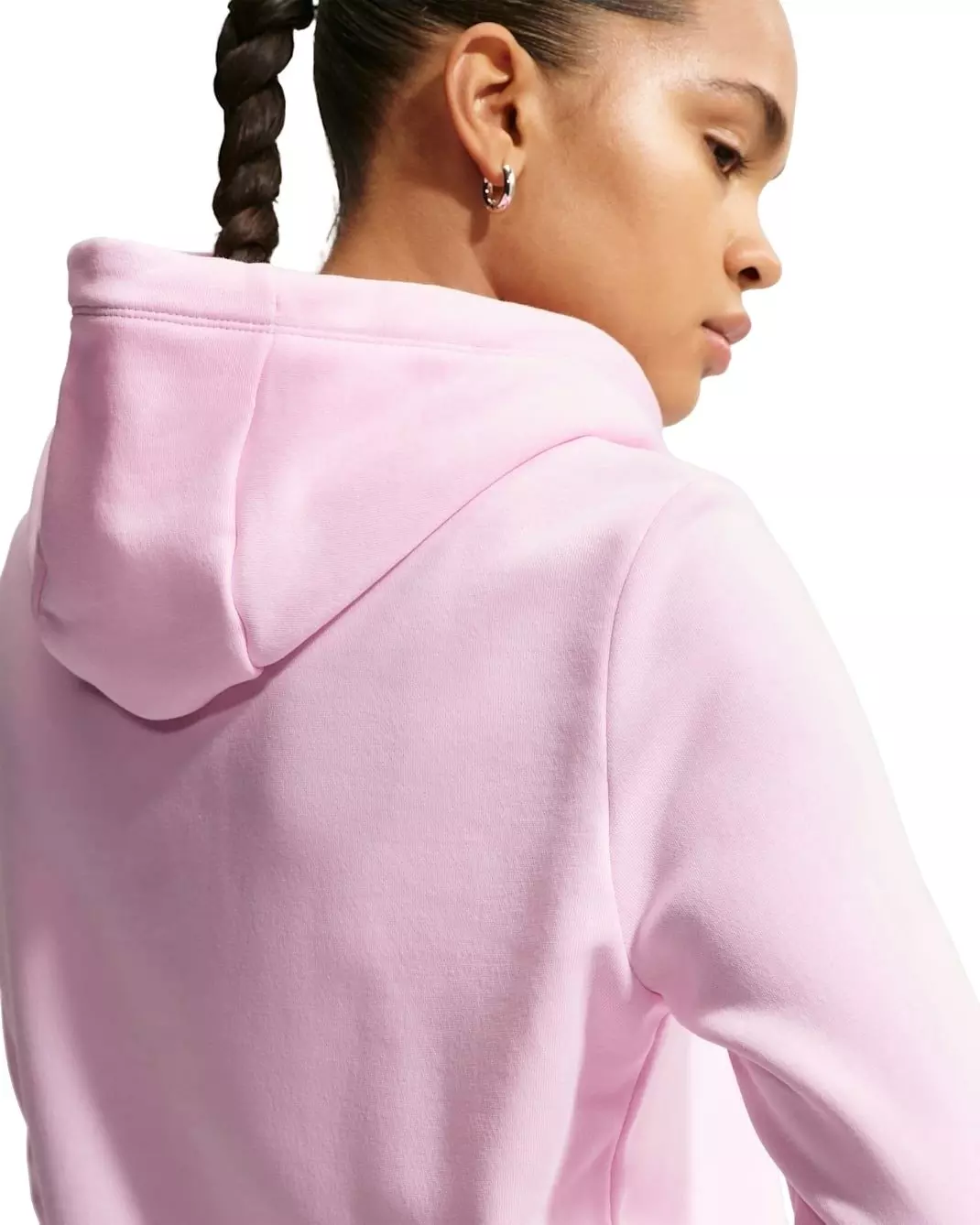 Nike Women's Sportswear Club Fleece Graphic Pullover Hoodie - Pink - PINK