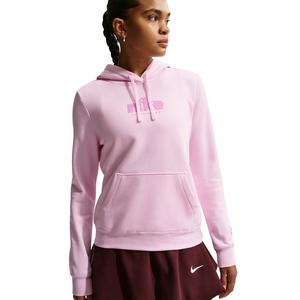 Nike Women's Sportswear Club Fleece Graphic Pullover Hoodie -Pink