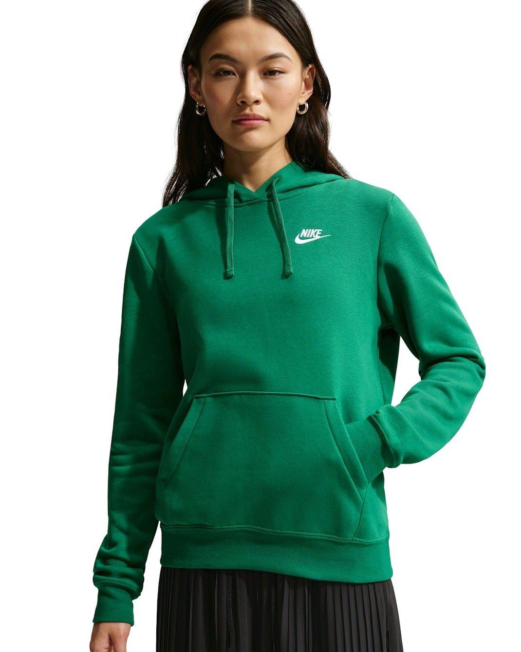 Nike Women's Sportswear Club Fleece Standard Pullover Hoodie - Green - GREEN Thumbnail View 1