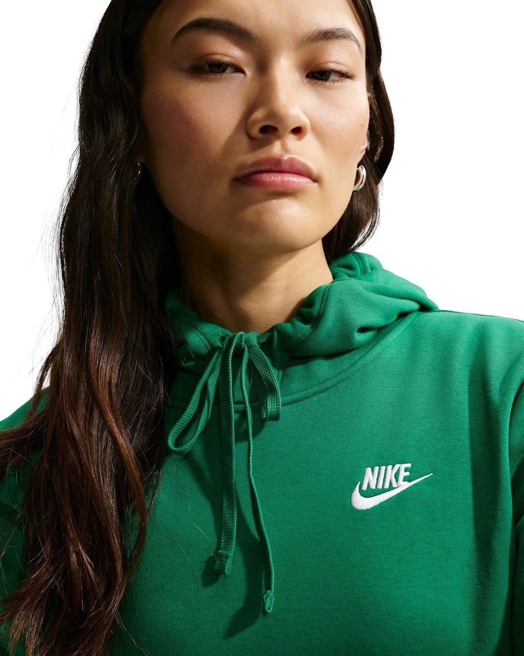 Nike Women's Sportswear Club Fleece Standard Pullover Hoodie - Green - GREEN Thumbnail View 3