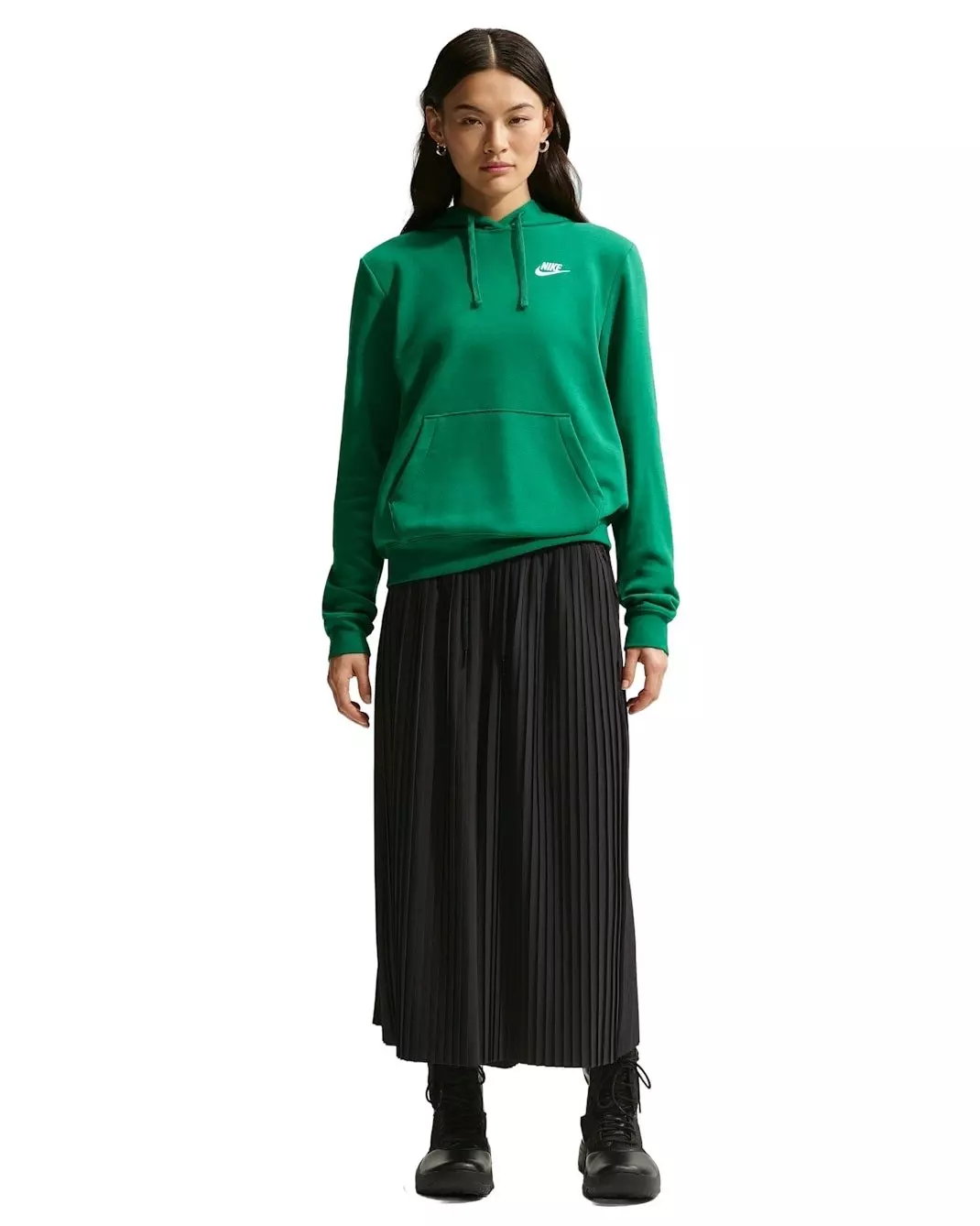 Nike Women's Sportswear Club Fleece Standard Pullover Hoodie - Green - GREEN