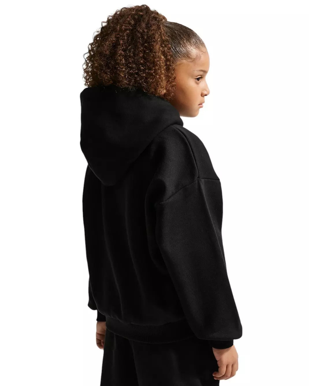 Nike Big Kids' Sportswear Solo Swoosh Fleece Pullover Hoodie - Black - BLACK