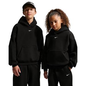 Nike Big Kids' Sportswear Solo Swoosh Fleece Pullover Hoodie - Black - BLACK