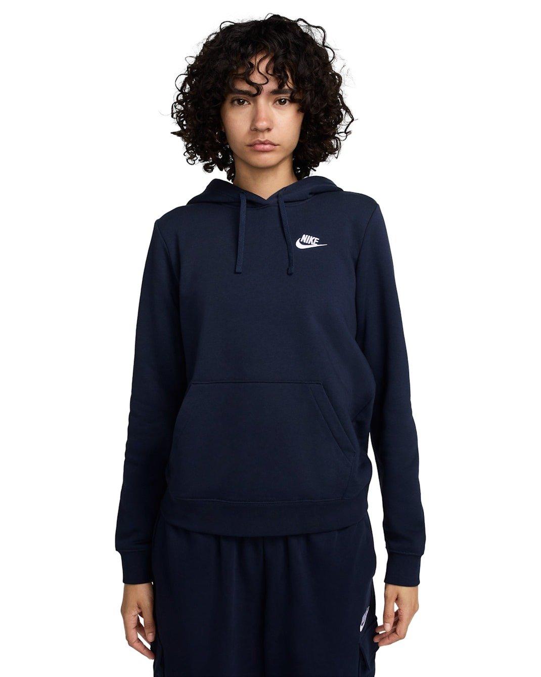 Nike Women's Sportswear Club Fleece Standard Pullover Hoodie - Blue - BLUE Thumbnail View 1